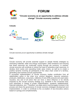 Circular economy as an opportunity to address