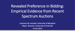 Revealed Preference in Bidding: Empirical Evidence