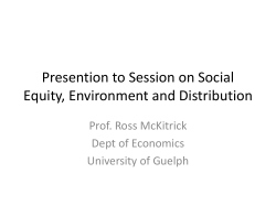 Presention to Session on Social Equity