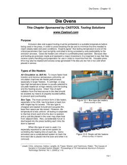 Die Ovens Die Ovens - Aluminum extrusion press maintenance