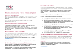 International students - How to make a complaint