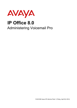Administering Voicemail Pro
