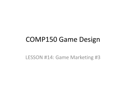 COMP150 Game Design