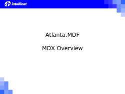 Atlanta.MDF MDX Overview