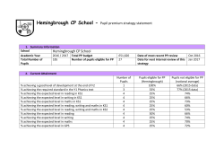 Hemingbrough CP School - Pupil premium strategy statement