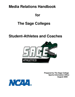 Media Relations Handbook for The Sage Colleges