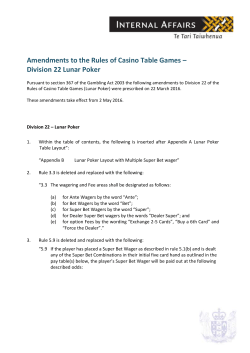 Amendments - March 2016