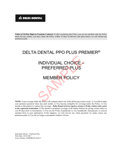 delta dental ppo plus premier&reg; individual choice &ndash; preferred plus