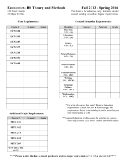 Economics- BS Theory and Methods