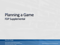 Planning a game - Brent M. Dingle