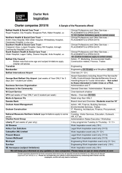 charter work experience companies