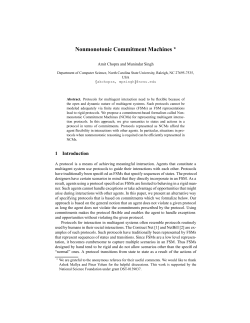 Nonmonotonic Commitment Machines