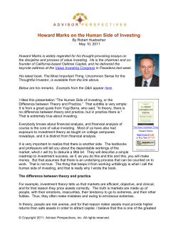 Howard Marks on the Human Side of Investing