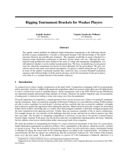 Rigging Tournament Brackets for Weaker Players