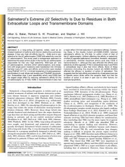 SalmeterolLs Extreme b2 Selectivity Is Due to Residues in Both