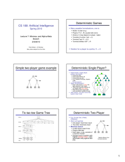 CS 188: Artificial Intelligence Simple two