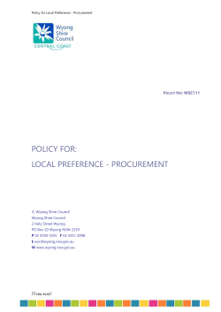 local procurement policy
