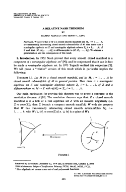 A RELATIVE NASH THEOREM following: diffeomorphism : M