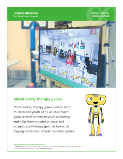 Mixed reality therapy games