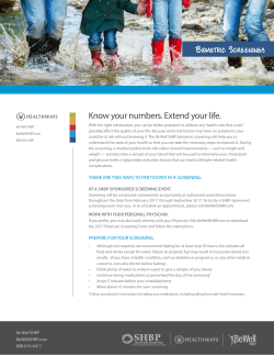 Know your numbers. Extend your life.