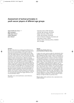 Assessment of tactical principles in youth soccer players of different