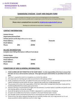 DANDENONG BASKETBALL ASSOCIATION COURT HIRE