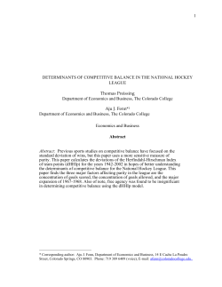 1 DETERMINANTS OF COMPETITIVE