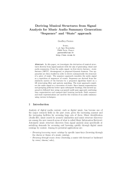 Deriving Musical Structures from Signal Analysis for Music