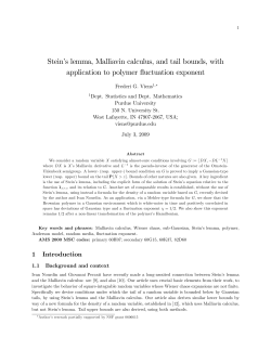 Steinis lemma, Malliavin calculus, and tail bounds, with application