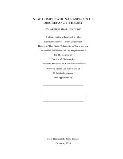 new computational aspects of discrepancy theory