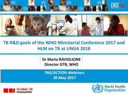 NEW FUNDING MECHANISM FOR GLOBAL TB RESEARCH AND