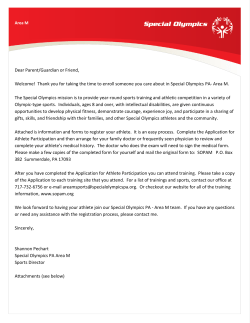 Athlete Enrollment Kit - Special Olympics Area-M