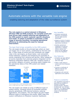 Automate actions with the versatile rule engine
