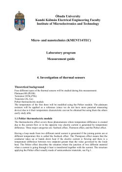 4. Investigation of thermal sensors
