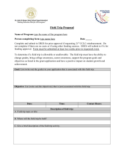 Field Trip Proposal Name of Program Person completing form Date
