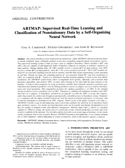 ARTMAP: Supervised Real-Time Learning and Classification of