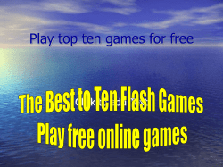 The Best to Ten Flash Games play free online games