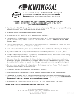 Model 25J101 Combination Goal Assembly Instructions
