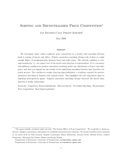 Sorting and Decentralized Price Competition