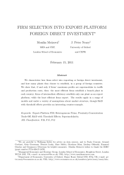 firm selection into export-platform foreign direct investment