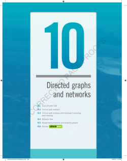 Directed graphs and networks