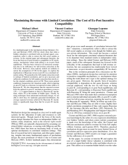 Maximizing Revenue with Limited Correlation