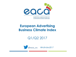 European Advertising Business Climate Index Q1/Q2 2017