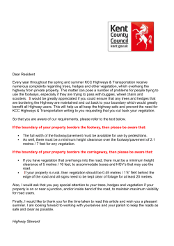 Dear Resident Every year throughout the spring and summer KCC