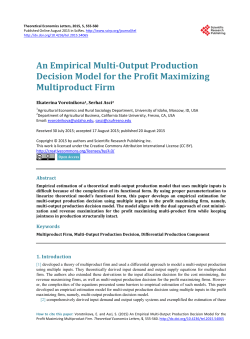 An Empirical Multi-Output Production Decision Model for the Profit