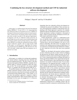 Combining the box structure development method and CSP