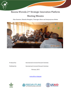 Basona Worena woreda 2nd IP meeting report