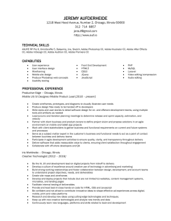 Resume - Jeremy Aufderheide
