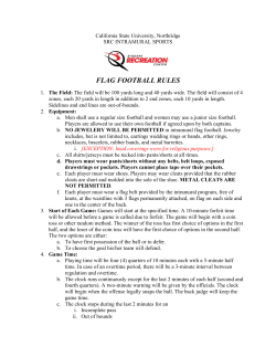 Flag Football Rules - California State University, Northridge