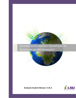 Louisiana State university Department of Geography and